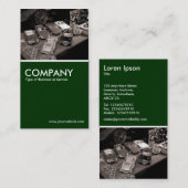 深緑色おもちゃ車- 名刺 (正面/裏面)