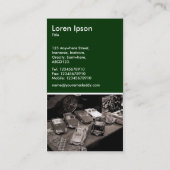 深緑色おもちゃ車- 名刺 (裏面)