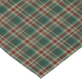 深緑色およびあずき色のクリスマスの格子縞のテーブルクロス テーブルクロス (アングル)