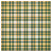 深緑色およびイエロー・ゴールドのスポーティな格子縞 ファブリック (見本)
