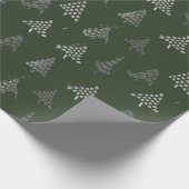 深緑色のクリスマスの包装紙 ラッピングペーパー (角)