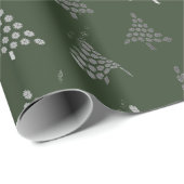 深緑色のクリスマスの包装紙 ラッピングペーパー (ロールコーナー)