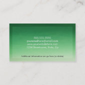 深緑色のグラデーションなネットワーキングの名刺 名刺 (裏面)