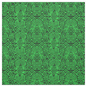 深緑色のケルト族の鳥の織り方 ファブリック (見本)