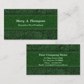 深緑色のスタッコの質 名刺 (正面/裏面)