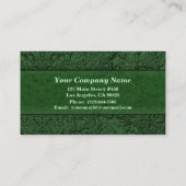 深緑色のスタッコの質 名刺 (裏面)