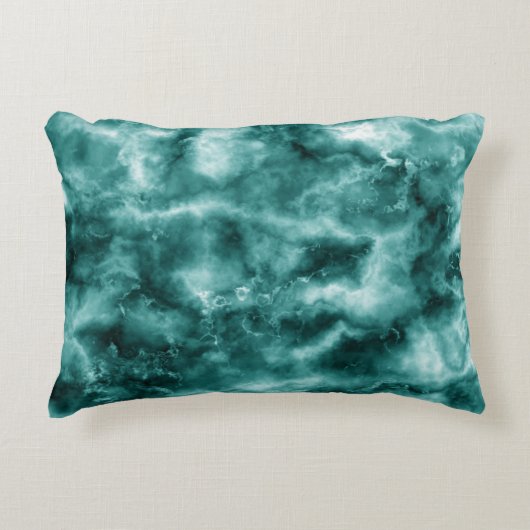 深緑色の大理石の質 アクセントクッション (正面)