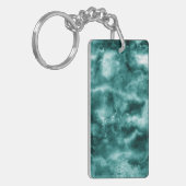 深緑色の大理石の質 キーホルダー (正面左)