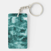 深緑色の大理石の質 キーホルダー (裏面)