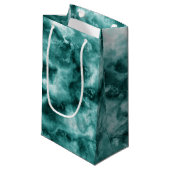 深緑色の大理石の質 スモールペーパーバッグ (正面アングル)
