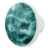 深緑色の大理石の質 セラミックノブ (右)