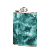 深緑色の大理石の質 フラスク (左)