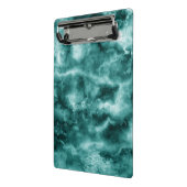 深緑色の大理石の質 ミニクリップボード (アングル2)