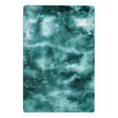 深緑色の大理石の質 ミニクリップボード (裏面)