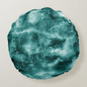 深緑色の大理石の質 ラウンドクッション (裏面)