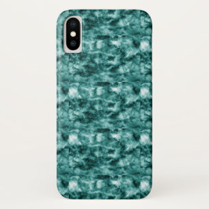 深緑色の大理石の質 iPhone X ケース