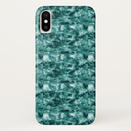 深緑色の大理石の質 Case-Mate iPhoneケース (裏面)