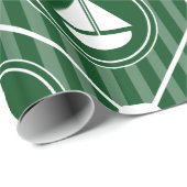 深緑色の航海のなヨット ラッピングペーパー (ロールコーナー)