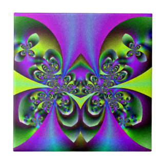 深緑色の蝶 タイル