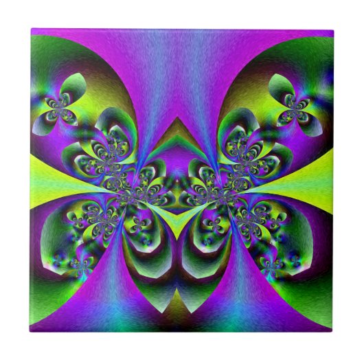 深緑色の蝶 タイル (正面)