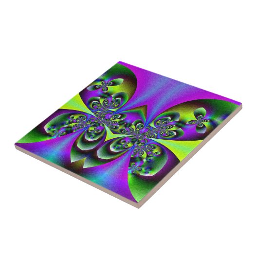 深緑色の蝶 タイル (側面)