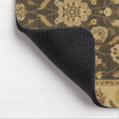 深緑色の金ゴールドの花柄のタペストリー マウスパッド (コーナー)