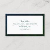 深緑色の陰の自然な石造りの一見 名刺 (裏面)