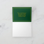 深緑色の陸軍少尉の階級章の（ユダヤ教の）バル・ミツバーのサンキューカード サンキューカード (内部)