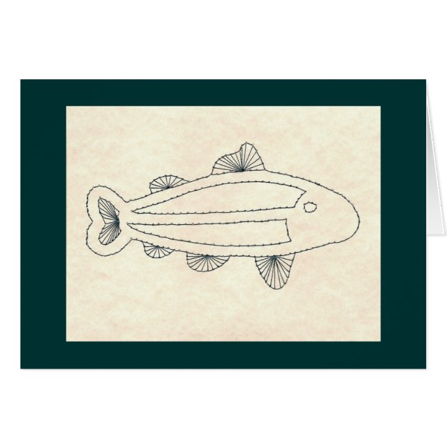 深緑色の魚 (正面横)