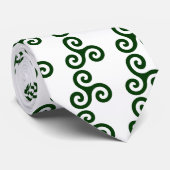 深緑色のTriskele ネクタイ (ロール)