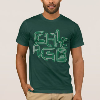 深緑色シカゴ電子PCB T - Tシャツ