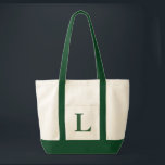 深緑色パーソナライズなモノグラム   自然なトート トートバッグ<br><div class="desc">深緑色パーソナライズなモノグラム   自然なトート。  カスタムはあなた自身のバッグを作成します!</div>