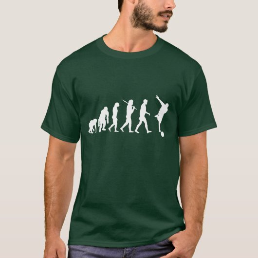 深緑色メンズボーリングのワイシャツ Tシャツ (正面)