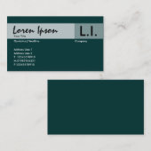 深緑色元素- 名刺 (正面/裏面)