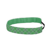 深緑色及び深緑色の格子縞パターン アスレチックヘッドバンド (右)