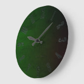 深緑 ラージ壁時計 (傾斜)