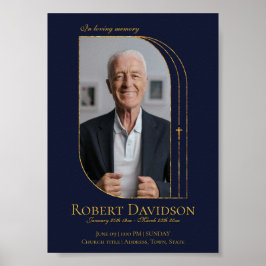 深青のFacebook葬儀告知投稿テンプレート ポスター