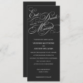 深食べ夜の黒い酒|結婚式招待状 招待状 (正面/裏面)