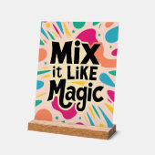 混ぜて魔法 アクリルサイン (傾斜)