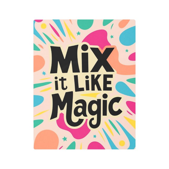 混ぜて魔法 メタルプリント (正面)