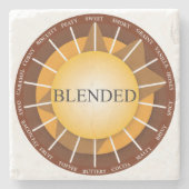 混ぜられたモルトのアイルランドのウィスキーの大理石のコースター ストーンコースター (正面)