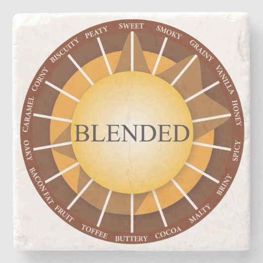 混ぜられたモルトのアイルランドのウィスキーの大理石のコースター ストーンコースター (正面)