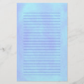 混ぜられた青い背景によって並べられる文房具 便箋 (正面)