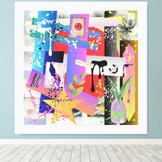 混ぜろ！ キャンバスプリント (インサイチュ (ウッドフロア))