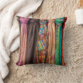 混ぜ合わせ色の織物工場 クッション (ブランケット)