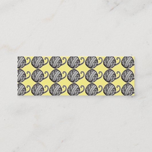 混カスタム色糸編み編み物 スキニー名刺 (裏面)