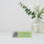 混カスタム色糸編み編み物 スキニー名刺 (スタンド正面)