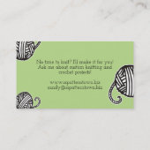 混カスタム色糸編み編み物 名刺 (裏面)