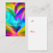 混カラフル合ハートキッズバレンタイン ノートカード (正面/裏面)