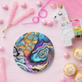 混カラフル合 ペーパープレート (パーティー)